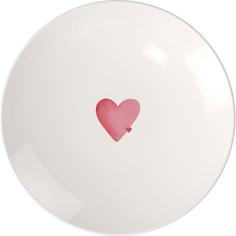 assiette à dessert/pour le petit-déjeuner Sending Love, porcelaine, assiette à gâteau, assiette à salade, résistant au lave-vaisselle et au four à micro-ondes