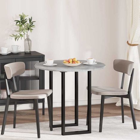 vidaXL Table Top Ø 80 x 1.5 cm Round Engineered Wood Concrete Grey