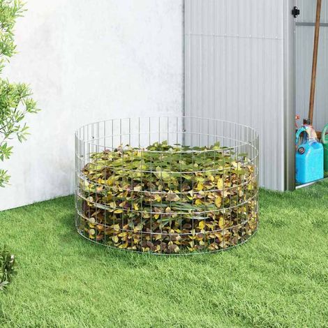 Composteur de jardin Ø100x50 cm Acier galvanisé (1/5)