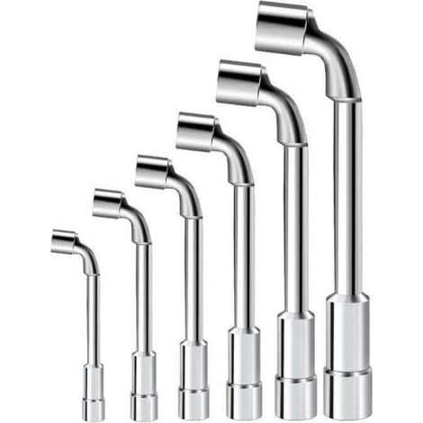 6 pièces clés à pipe débouchées en L 7/8/9/10/11/12 mm pour réparations, canalisations, entretien de vélos et de voitures