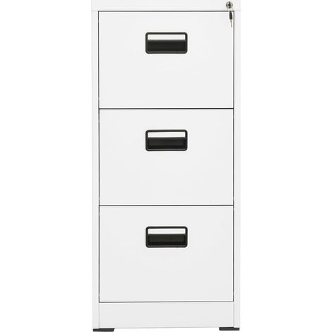 Maison Exclusive - Schedario Bianco 46x62x102,5 cm in Acciaio