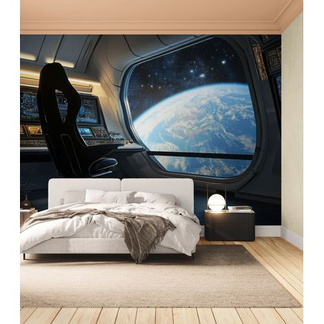 Papier Peint Espace - Passerelle Stellaire - 150 x 250 cm (1/2)