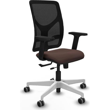 Sedia da ufficio piqueras y crespo Motilla marrone scuro base bianca (1/2)