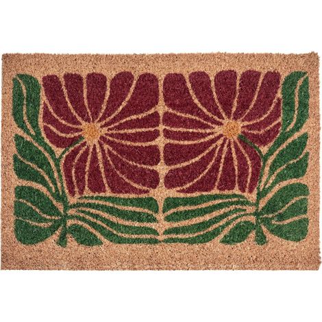 Fußmatte TANALIAN Bunt 40 x 60 cm Blume Kokosfasern