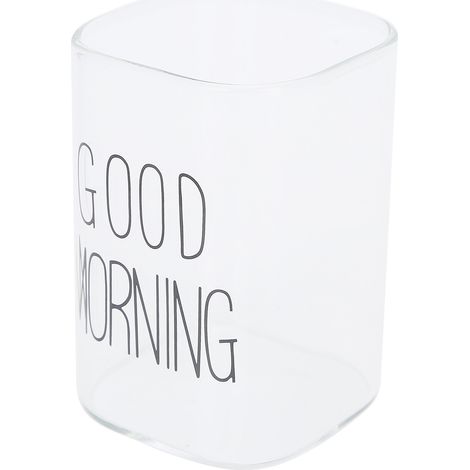 240 ml klares Milchglas, innovative Kaffeetasse, Teeglas, Trinkglas für Zuhause und Geschäft, schwarzes Etikett. (1/5)
