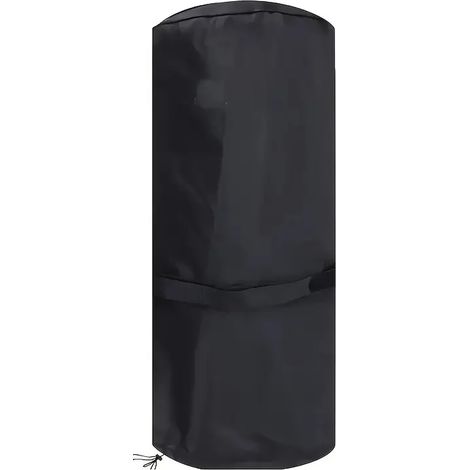 (Noir, 50 x 120 cm) Housse de protection ronde pour chauffage de terrasse vertical, résistante aux UV (1/4)