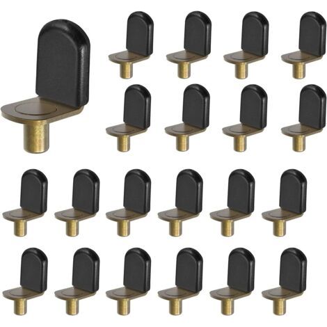 Lot de 60 supports d'étagère en bronze, supports en verre pour meubles, armoires, bibliothèques, étagères (1/5)