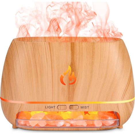 Allecto - Diffuseur d'arômes à effet flamme - Diffuseur d'huiles essentielles - 250 ml - Humidificateur 7 couleurs - Convient pour la maison et le bureau