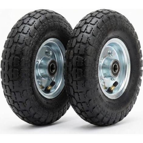 2 RUOTE 4.10/3.50-4 260x85 PNEUMATICI PER CARRELLO COMPLETE CON CAMERE D’ARIA GOMMA PNEUMATICI COPERTONI CARRELLO PORTASACCHI PORTAPACCHI CARRELLINO DA GIARDINO E USO DOMESTICO