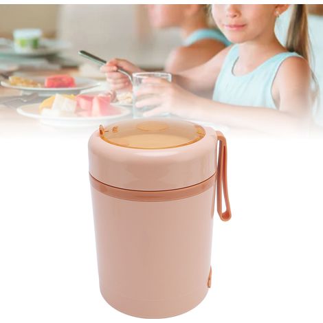 Fiambrera eléctrica USB (600 ml) fabricada en acero inoxidable 304 con control de temperatura constante (60 °C) y cuchara rosa. (1/5)