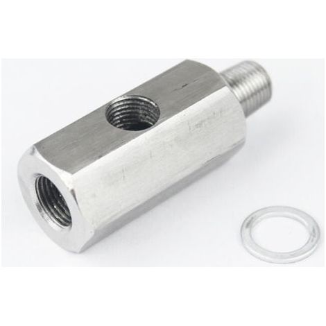 Öldrucksensor-T-Stück aus Edelstahl, 1/8" NPT, Turbo-Ölzuleitung, Druckanzeige, Kfz-Teile (1/8" NPT) (1/4)