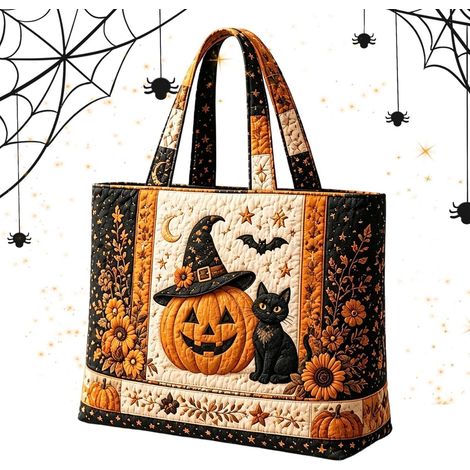 Sac D'Halloween Matelassé Sac matelassé 3D de grande capacité et effrayant Fourre-tout léger Pour Courses Plage Bateau Croisière Vacances Été Gymnase Déjeuner Douche Embarcadère (1/5)