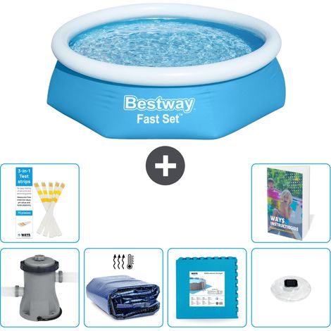 Bestway Piscina Bestway Fast Set Rotonda - 244x61 cm - 7-pezzi  S326 (1/5)