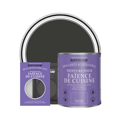 Peinture pour Faïence de Cuisine, Finition Brillante - Magie noire (1/3)