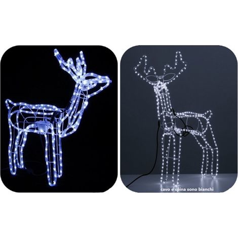 Trade Shop - Rentier mit Bewegungslicht LED Lichter IP44 Weihnachten Weihnachtsdeko -