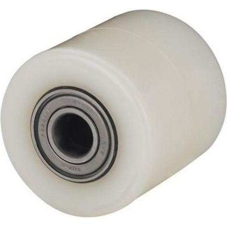 rodillo transpaleta knb82-20-70 nylon blanco extrafuerte eje bolas (1/4)