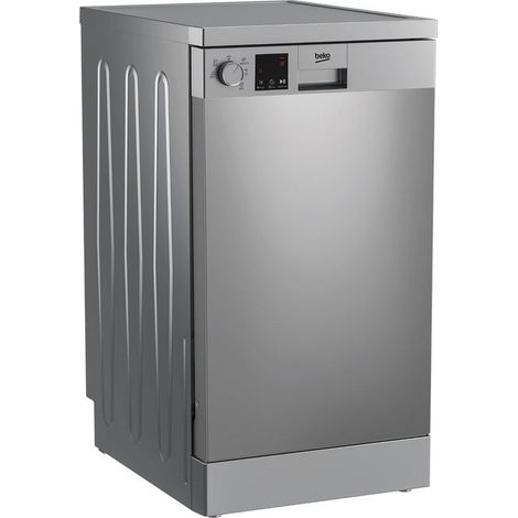 Lave-Vaisselle Pose Libre Slim Beko DVS05024X 45 cm 10 Couverts Classe E 5 Programmes Inox (1/2)