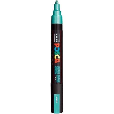 Marqueur acrylique PC-5M vert métallisé, pointe ronde 1,8-2,5 mm (1/5)
