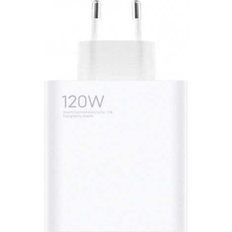 Schnelles USB-A-auf-USB-C-Reiseladegerät, kombiniertes 120-W-Wandladegerät – Weiß (1/2)