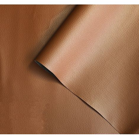 (Couleur café 50x100cm) Autocollant de réparation pour usage domestique, canapés, cuir PU et réparation de meubles. (1/5)