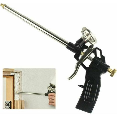 Pistola Para Espuma - Aleación De Aluminio - Flujo Ajustable Con Gatillo De Resorte - Para Sellado Y Aislamiento De Ventanas Puertas Bañeras - 1 Unidad (1/5)