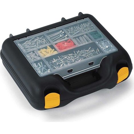 Bohrer-Tragekoffer mit 11 Fächern, 38,7 x 34 x 13 cm