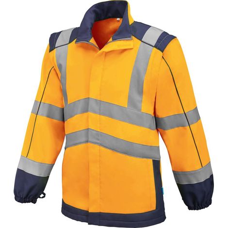 FORMAT Softshell-Warnjacke Jasper Gr.L, orange/marine (1/3)