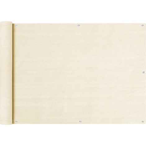 Brise vue pour balcon - Brise vent Écran de jardin Crème 75x400 cm PEHD BV262201 - BonneVie
