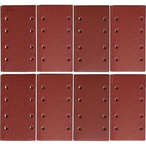 Papier A Poncer - 95 X 185 mm - Grains 40 60 80 120 240 - Pour Ponceuse Vibrante - 50 Pièces (1/5)