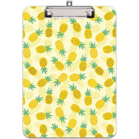 porte bloc a4 avec pince, Plastique dur, Clipboard A4 dessin de mode, Planchettes à pince et porte-formulaires, 32CM x22CM, Ananas Jaune (1/5)