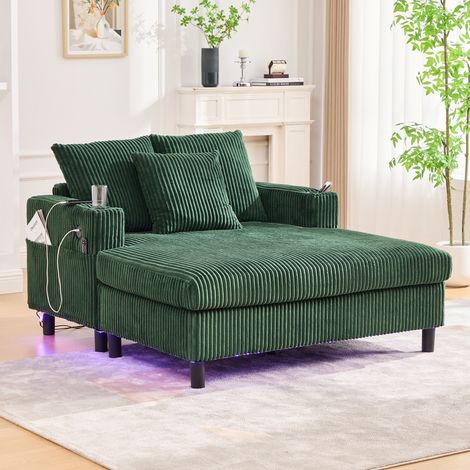 Poltrona chaise longue con USB e portabicchieri OKMYHOME (1/5)