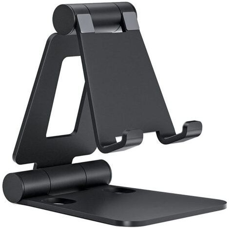 Adjustable Phone Holder, Foldable Desk Stand, Portable Tablet Dock, Compatible with iPhone 15/14/13/12/11 Pro Max, Mini XR, X, 8, Samsung, Huawei and Other Smartp (1/5)