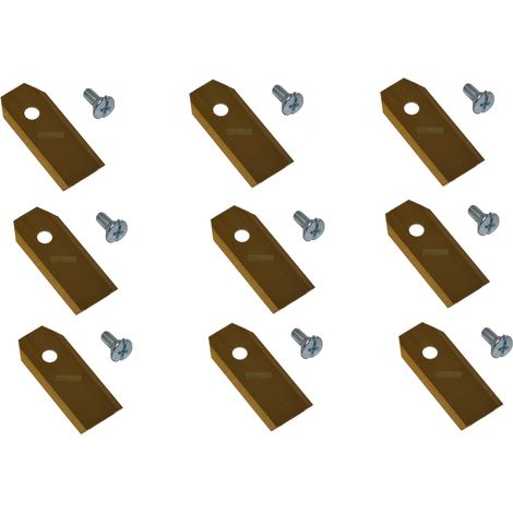9 X 4,3 CM lame en titane pour robots tondeuse McCulloch ROB R600, R1000 / FLYMO 1200R (1/3)