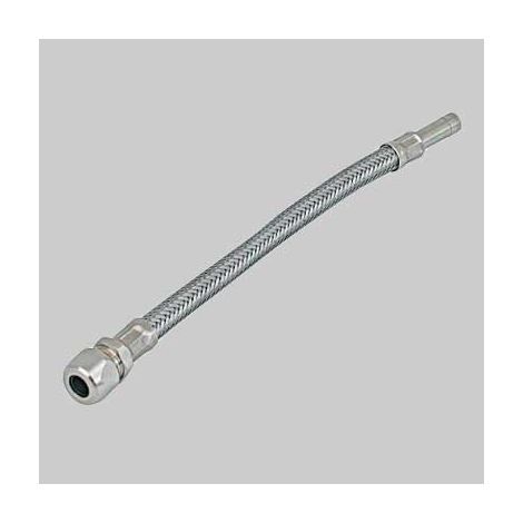 FLESSIBILE INOX CON TUBETTO Ø 10 E BICONO Ø 10  cm 40     MADE IN ITALY