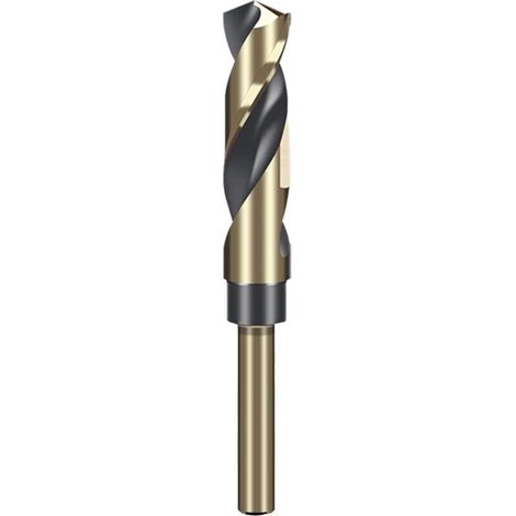 Foret hélicoïdal à queue réduite de 15 mm avec queue ronde de 10 mm pour acier inoxydable, alliage d'aluminium, métal, cuivre, plastique, bois, fabriqué en acier rapide 4341