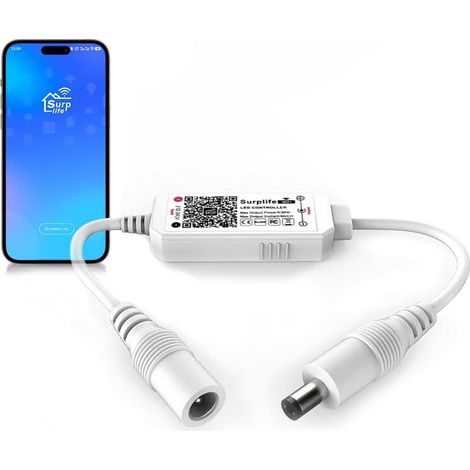 Contrôleur WiFi LED contrôlé par application pour bandes LED Blanc froid et chaud Télécommande avec système Android et iOS pour tous les rubans LED (1/5)