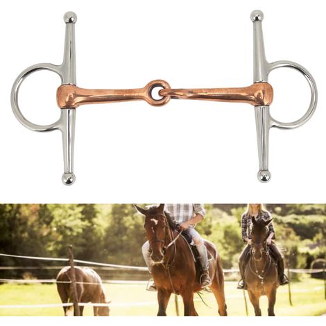 Bocado de acero inoxidable de 125 mm con vástago completo: un accesorio de equitación práctico y duradero. (1/5)