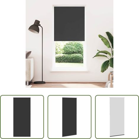 Lichtdurchlässigkeit - Verdunkelungsrollo 124,4 x 230 cm, Stoffbreite 120 cm, schwarz (1/5)