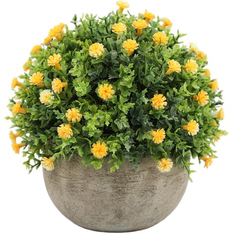 1 Maceta artificial, topiario de bola, hojas puntiagudas, plástico, decoración de interiores (1/5)