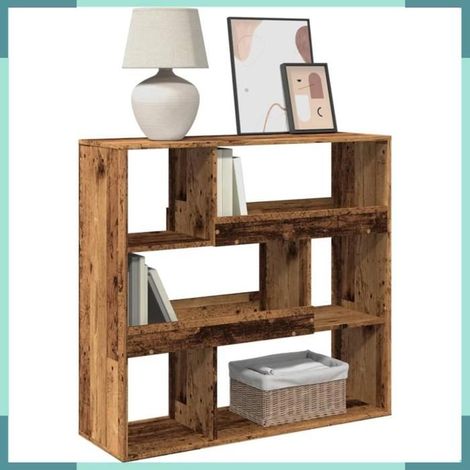 854443 Bibliothèque/Séparateur de pièce vieux bois 100x33x94,5 cm (1/5)