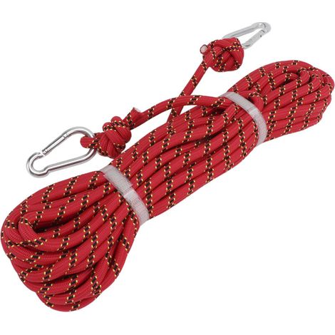 Corde d'escalade 10mm 15m résistance 3KN pour alpinisme et randonnée