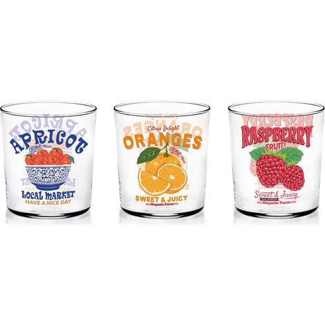Set 3 Bicchieri da Tavola in Vetro Conic Fruit 36 cl