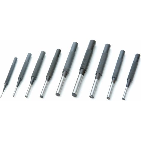 Priory 135-S9 Parallel Pin Punch Set – 9-Piece Wallet Organizer