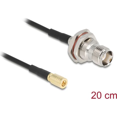 Delock Cable de antena TNC hembra a SMB macho RG-174 20 cm
