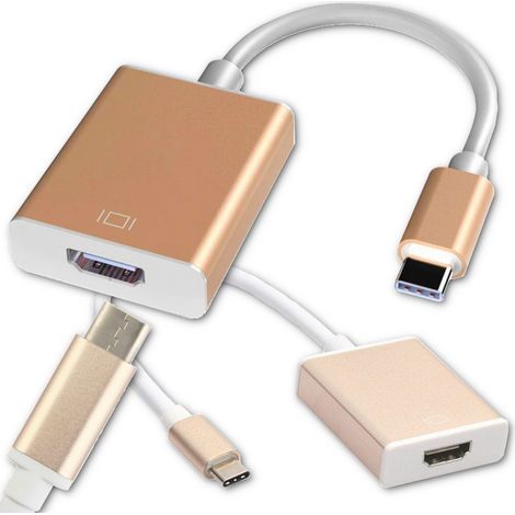 Adattatore da USB 3.1 Type C a HDMI color oro (1/5)