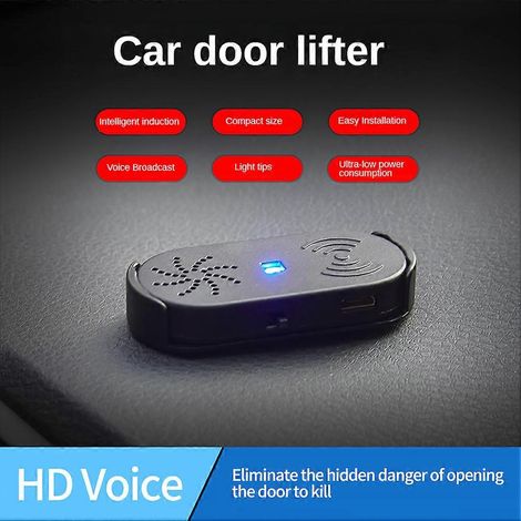 Alarma con sensor inteligente para apertura de puertas de coche, dispositivo anticolisión, notificaciones de voz, recordatorio de apertura de puertas, indicador de alarma. (1/5)