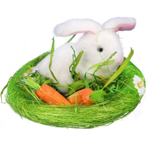 Osterhase mit Karotten, 9 cm, rosa (1/2)