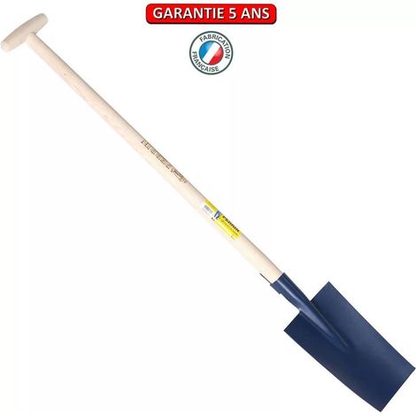 Louchet Senlis bemalt 30 cm - gedrechselter Krückengriff 100 cm OUTILS PERRIN