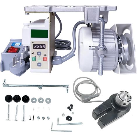 Moteur Machine à Coudre, 220V 750W Moteur Machine à Coudre Industrielle Avec Guide Aiguille Servomoteur à économie D'énergie 200-6500 Tr/Min Pour Machines Coudre Industrielles Domestiques