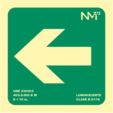 Evakuierungspfeilschild 16x16cm grün rd13107 b13100